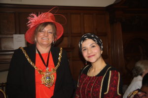 Lord Mayor Cllr Fox and Kholoud Ajarma